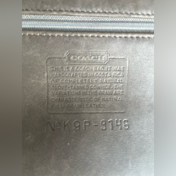 Vintage Coach Legacy Dark Grey Leather Hippie Saddle 9146. Made in Costa Rica. - Picture 8 of 10